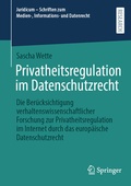 Abbildung von: Privatheitsregulation im Datenschutzrecht - Springer