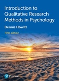 Cover: Introduction to Qualitative Research Methods in Psychology - Pearson