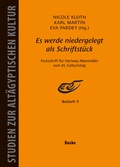 Cover: Es werde niedergelegt als Schriftst&uuml;ck. Festschrift f&uuml;r Hartwig Altenm&uuml;ller - Buske, H