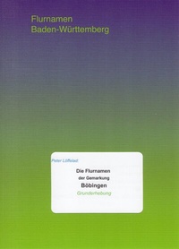 Abbildung von: Die Flurnamen der Gemeinde Böbingen - PL-Verlag