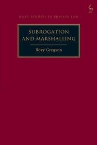 Enlarge image Cover: Subrogation and Marshalling - Hart Publishing
