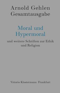Cover: Moral und Hypermoral - Vittorio Klostermann Verlag