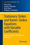Cover: Stationary Stokes and Navier-Stokes Equations with Variable Coefficients - Springer