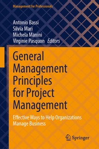 Enlarge image Cover: General Management Principles for Project Management - Springer