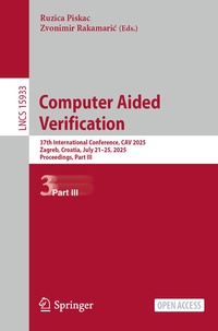 Enlarge image Cover: Computer Aided Verification - Springer
