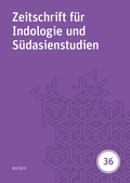 Cover: Zeitschrift f&uuml;r Indologie und S&uuml;dasienstudien, Band 36 (2019) - Buske, H