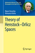 Cover: Theory of Henstock-Orlicz Spaces - Springer Nature Switzerland AG