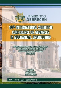 Abbildung von: 10th International Scientific Conference on Advances in Mechanical Engineering - Trans Tech Publications Ltd