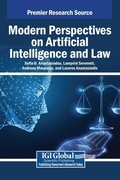 Cover: Modern Perspectives on Artificial Intelligence and Law - IGI Global