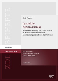 Abbildung von: Sprachliche Regionalisierung - Franz Steiner Verlag