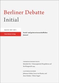 Abbildung von: Berliner Debatte Initial 36 (2025) 1 - Franz Steiner Verlag