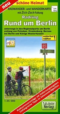 Abbildung von: Radwander- und Wanderkarte Radring Rund um Berlin - Barthel, A