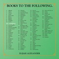 Cover: BOOKS TO THE FOLLOWING. - Xlibris Us