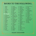 Cover: BOOKS TO THE FOLLOWING. - Xlibris Us