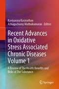 Cover: Recent Advances in Oxidative Stress Associated Chronic Diseases Volume 1 - Springer Nature Switzerland AG