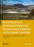 Cover: Recent Research on Geotechnical Engineering, Remote Sensing, Geophysics and Earthquake Seismology - Springer