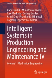 Enlarge image Cover: Intelligent Systems in Production Engineering and Maintenance IV - Springer