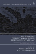 Cover: The European Convention on Human Rights and Private Law - Hart Publishing
