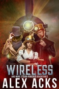 Cover: Wireless and More Steam-Powered Adventures (Captain Marta Ramos and Her Crew, #2) - Queen of Swords Press
