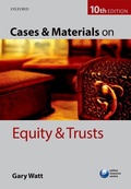 Cover: Cases & Materials on Equity & Trusts - OUP Oxford