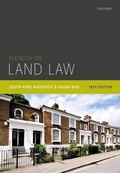 Cover: Textbook on Land Law - OUP Oxford