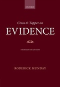 Cover: Cross & Tapper on Evidence - OUP Oxford