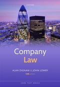 Cover: Company Law - OUP Oxford