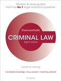 Cover: Criminal Law Concentrate - OUP Oxford