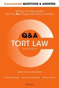 Cover: Concentrate Questions and Answers Tort Law - OUP Oxford