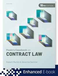 Enlarge image Cover: Poole's Casebook on Contract Law - OUP Oxford