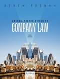 Cover: Mayson, French, and Ryan on Company Law - OUP Oxford