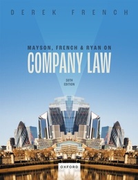 Abbildung von: Mayson, French, and Ryan on Company Law - OUP Oxford