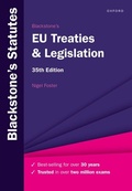 Cover: Blackstone's EU Treaties & Legislation - OUP Oxford