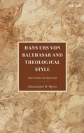 Cover: Hans Urs von Balthasar and Theological Style - Rowman & Littlefield