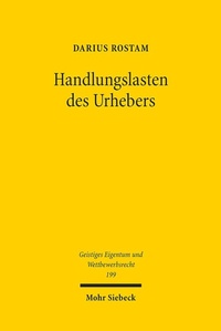 Abbildung von: Handlungslasten des Urhebers - Mohr Siebeck