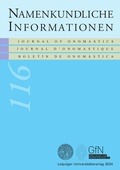 Cover: Namenkundliche Informationen 116 - Leipziger Uni-Vlg