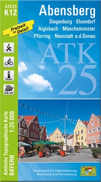 Abbildung von: ATK25-K12 Abensberg (Amtliche Topographische Karte 1:25000) - Landesamt für Digitalisierung, Breitband und Vermessung, Bayern