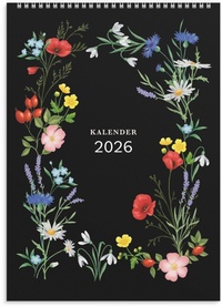 Abbildung von: Burde Illustrierte Blumen Wandkalender 2026 - Burde Publishing AB