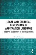 Cover: Legal and Cultural Dimensions in Arbitration Language - Routledge