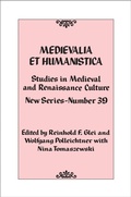 Cover: Medievalia et Humanistica, No. 39 - Rowman & Littlefield