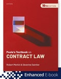 Cover: Poole's Textbook on Contract Law - OUP Oxford