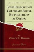 Cover: Some Research on Corporate Social Responsibility as Coping - Forgotten Books