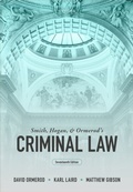 Cover: Smith, Hogan, and Ormerod's Criminal Law - OUP Oxford