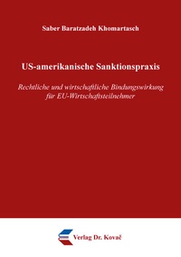 Abbildung von: US-amerikanische Sanktionspraxis - Kovac, Dr. Verlag