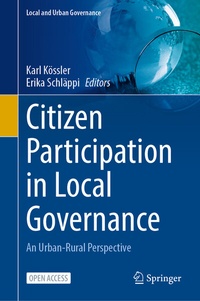 Enlarge image Cover: Citizen Participation in Local Governance - Springer