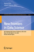 Cover: New Frontiers in Data Science - Springer