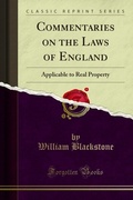 Cover: Commentaries on the Laws of England - Forgotten Books