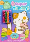Cover: Super Yummy! Coloring & Activity Book with 4 Confetti Crayons and 50+ Stickers - Silver Dolphin Books
