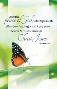 Abbildung von: Funeral Bulletin: And the Peace (Package of 100) - Broadman Church Supplies