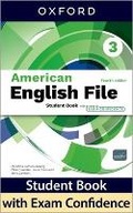 Cover: American English File fourth edition Level 3 Student Book with access to Exam Confidence - Oxford University Press